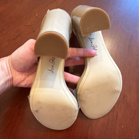 Sam Edelman Yaro Heels in Clear & Nude Patent - Picture 6 of 11